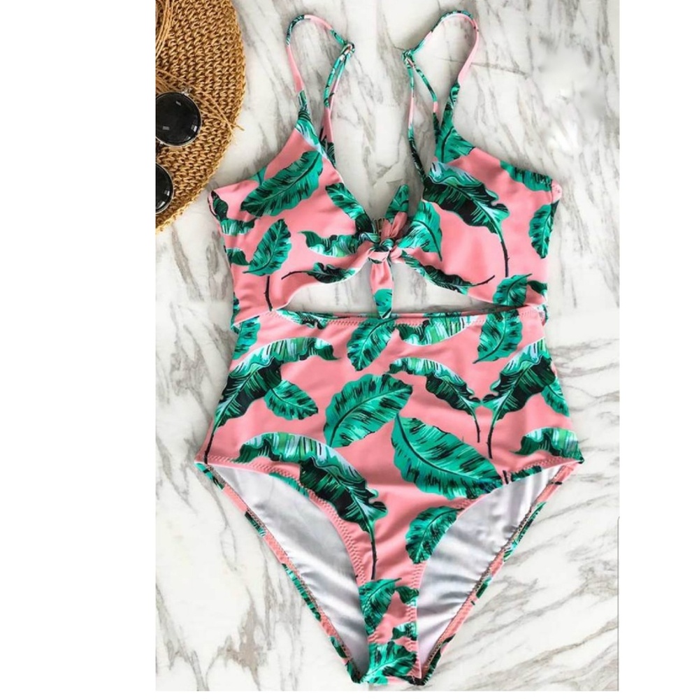 Paradise print one-piece swimsuit